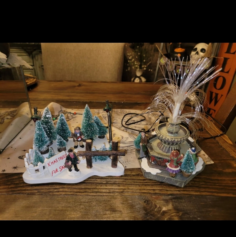 St. Nicholas Square - Trees For Sale - Light Up - Christmas Village & FOUNTAIN